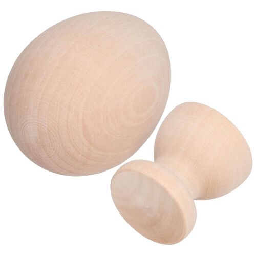 Oeuf De Pâques En Bois, Bois Non Peint, ?uf Artificiel Avec ?uf Klb