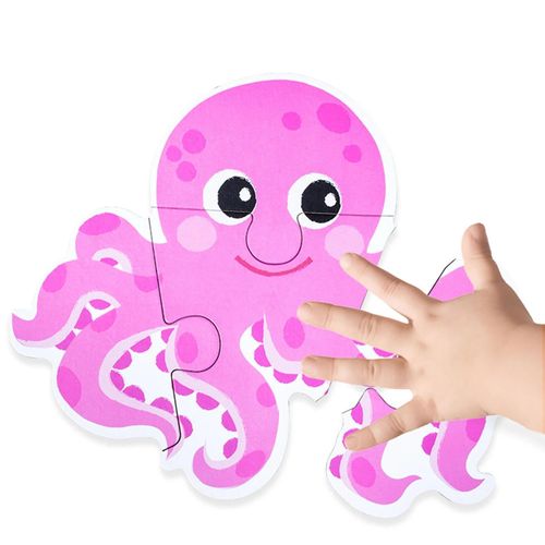 Dessin Animé Animal Véhicule Conception Puzzle En Bois Puzzle Enfants Jouet Éducatif Gift_C