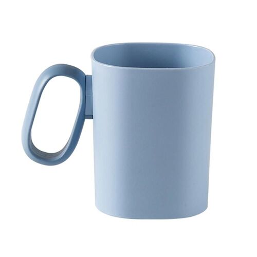 Tasse de lavage épaissi Grande capacité Tasse de bain de bouche Porte-brosse à dents pour la maison Bleu ciel,401-500ml