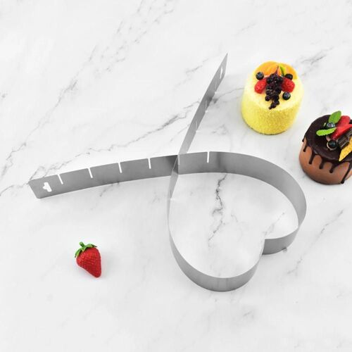 Moule De Cuisson En Acier Inoxydable Arrondi Et Ne Grattant Pas Les Mains Pour Le Magasin De Desserts