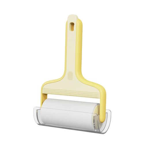 2-en-1 rouleau Grattoir à cheveux Vêtements réutilisables Tapis Peluche Dissolvant Pour Vêtements Jaune