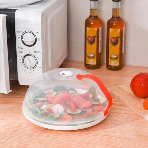 Couvercle Transparent Pour Micro-Ondes Avec Évent Rotatif Et Poignée Anti-Brûlure Outil De Cuisine Résistant Aux Hautes Températures Nouveau