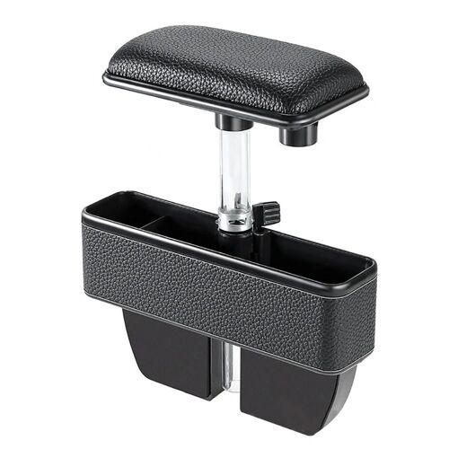 Siège D'auto Remplissage Central Espace De Rangement Boîte De Rangement Support De Coude Accoudoir Réglable Pad_Black