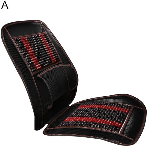 Massage Universel Perles De Bois Housse De Siège D'auto Coussin En Maille Rafraîchissante D'été Mat_A