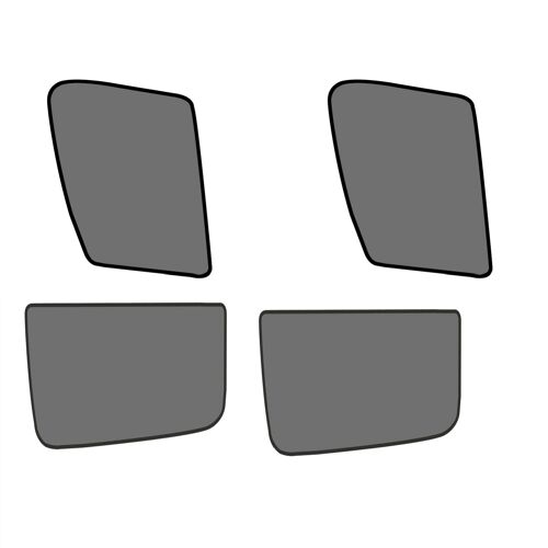 4pcs Voiture Pare-Soleil Magnétique Airy Nylon Personnalisé Voiture Fenêtre Maille Pour Toyota Land Cruiser Prado J150 Visière 10-19_Black