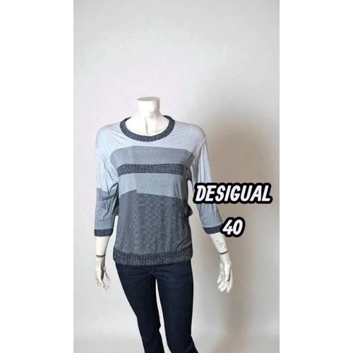 Desigual By Christian Lacroix Taille 40 Sweat Shirt Gris Femme