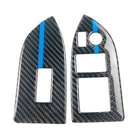 2 Autocollants De Lève-Vitre Droit Avec Tablette De Parfum Pour Toyota 86 Subaru Brz_Blue