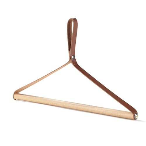 Porte-vêtements en bois de hêtre d'extérieur simple Camping Porte-serviettes en bois de hêtre ultra-léger Porte-serviettes en bois de bûche créative Couleur caramel