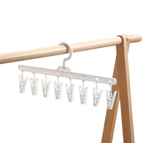 pince à chapeau coupe-vent pour pince à linge - Porte-pantalon et chaussettes multifonctionnel,blanc pur blanc