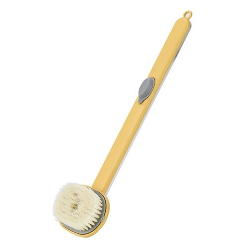Brosse De Bain À Manche Long - Éponge Amovible Pour Le Corps,Jaune Jaune 