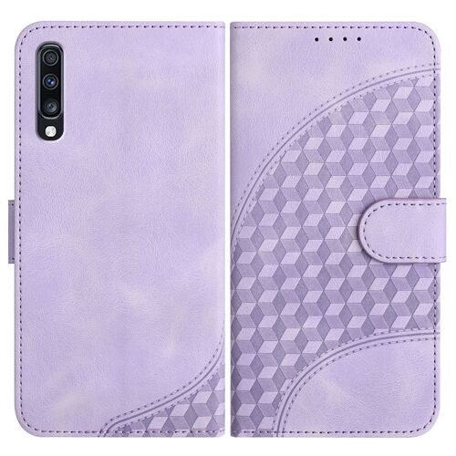 Coque Pour Samsung Galaxy A70,Etui De Samsung Galaxy A70 Premium En Cuir Pochette Protection,Samsung Galaxy A70 Portefeuille Rabat Clapet Case,Antichoc Housse De Etui,Violet