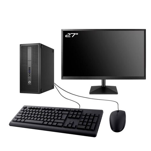 PC Tour HP 800 G2 Gaming Ecran 27" RTX 3050 i5-6500 RAM 32Go SSD 1To W11 Wifi