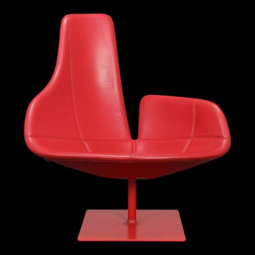 Fauteuil Pivotant Fjord De Patricia Urquiola Pour Moroso Italie 2002 Rouge