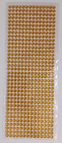 Strass Autocollant Jaune En Forme De Mini Frise