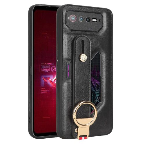 Étui Pour Asus Rog Téléphone 6 Cuir Pu Premium Commodité Compatibilité Sangle De Poignet - Noir