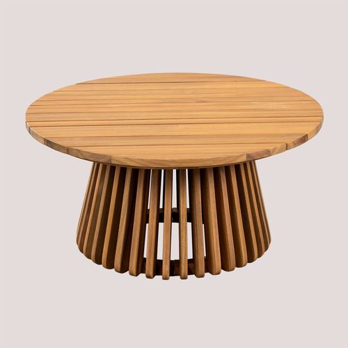 Table Basse Ronde En Bois D'acacia (Ø80 Cm) Mura Brun Acacia