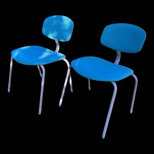 Chaises Vintage Bleu