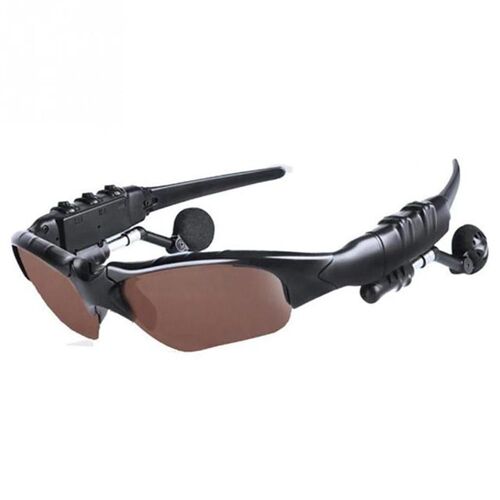 Lunettes de soleil compatibles Bluetooth Écouteur de sport Écouteur portable à réduction de bruit pour le fitness Jogging Marron