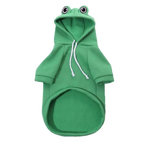 Grenouilles D'automne Chiens Pulls Adorable Thermique Pet Sweat À Capuche Pour L'intérieur À L'extérieur Vert,M