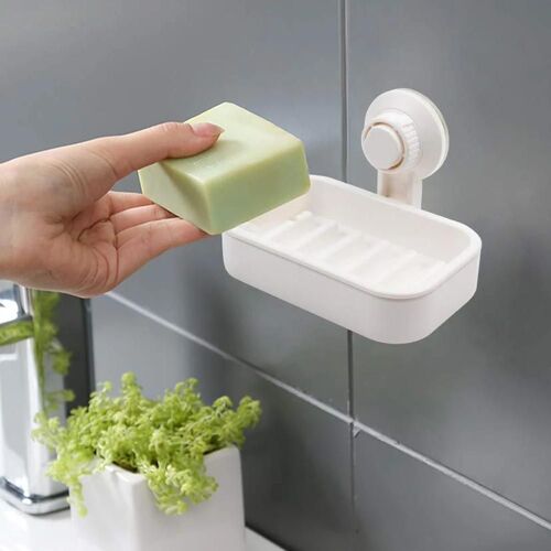 Ventouse sous vide Porte-savon Porte-boîte mural Organisateur de boîte pour douche Salle de bain Nouveau