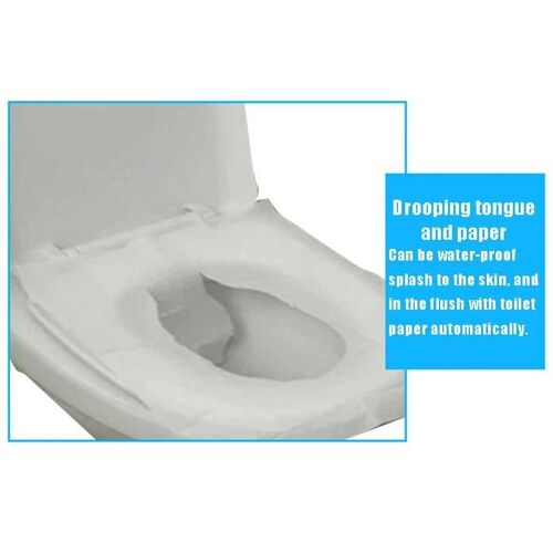 50pcs jetable toilette siège couverture papier soluble toilette coussin voyage hôtel salle de bain fournitures Nouveau