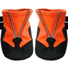 Bottes Pour Chien Pour Intérieur Extérieur Imperméable Antidérapant Semelle En Caoutchouc Chaussures Pour Chien Orange,M