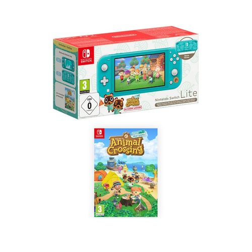 Nintendo Switch Lite Animal Crossing: New Horizons Timmy & Tommy Aloha Edition - Turquoise