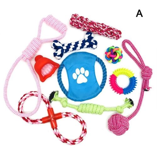 Chien Corde Jouets Pour Chiens Chiot Mâcher Dentition Gâteries Remorqueur Jouet Ensemble Résistant À L'usure A