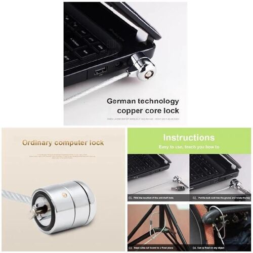 Verrou de sécurité antivol pour ordinateur portable de bureau pour Kensington Lock Laptop Ultrabook