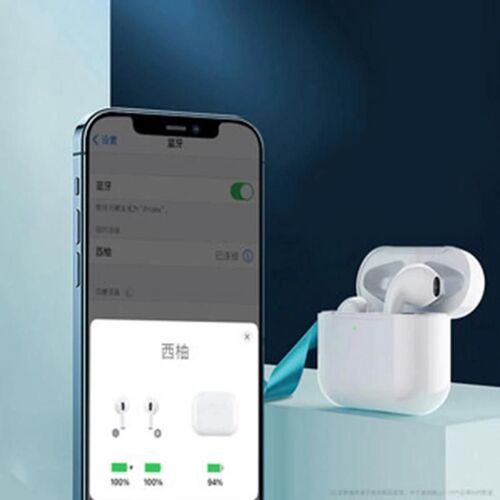 Pro4 TWS Casque sans fil Bluetooth 5.0 avec microphone Contrôle tactile Prise en charge du casque BT Dénomination et positionnement Blanc