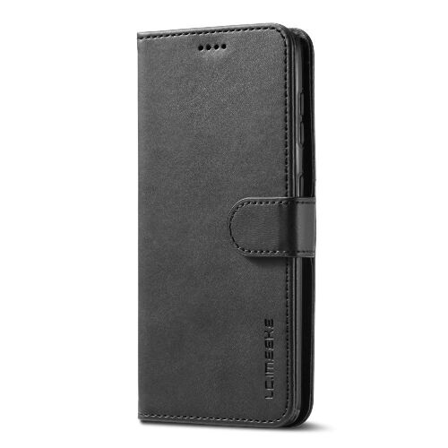 Étui Pour Samsung Galaxy S21 Porte-Monnaie Avec Fentes Pour Cartes Avec Titulaire Étui En Cuir Raboté Horizontal Texture Veau - Noir