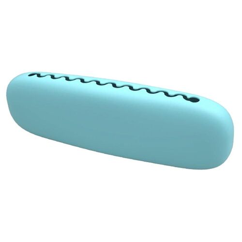 Silicone Cosmétique Pinceaux Pour Le Visage Support Portable Polyvalent Trousse De Lavage Pour Maison Hôtel Maquillage Bleu
