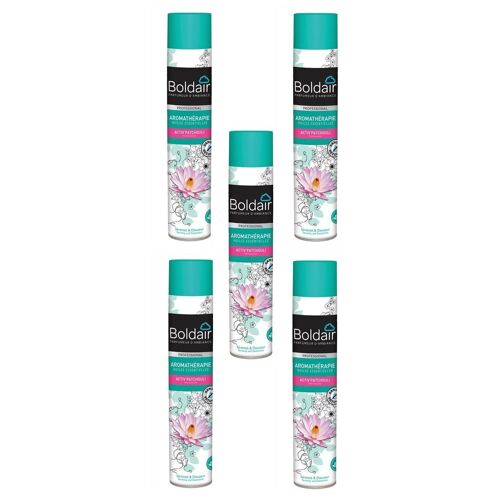 BOLDAIR Lot de 5 Désodorisants Aromathérapie 500 ml Activ Sensitive patchouli personnes sensibles