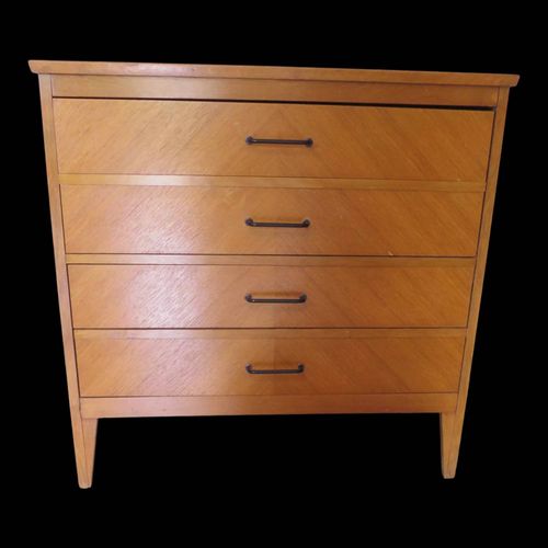 Commode 4 Tiroirs Vintage De Style Scandinave Bois