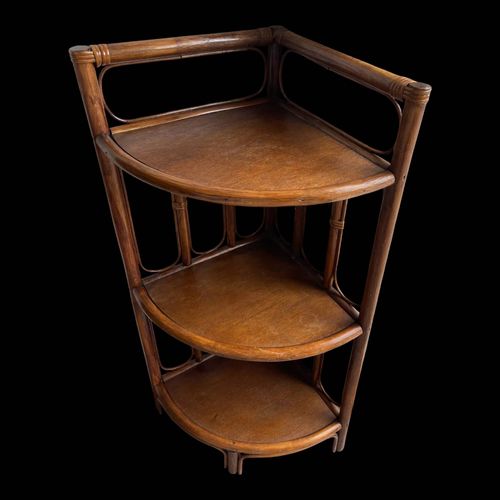 Tagre Daposangle Des Annes 70 En Rotin Marron