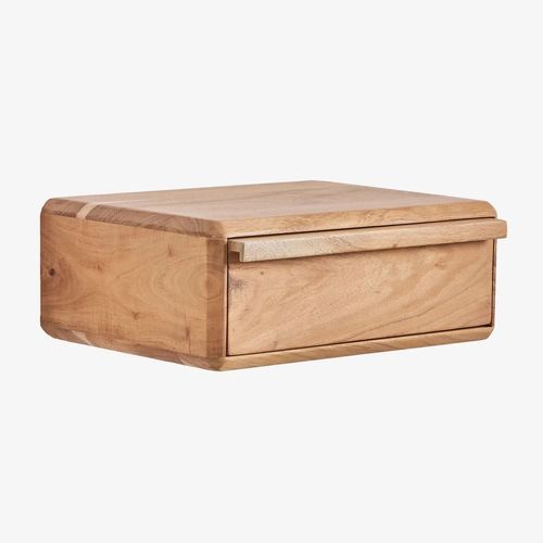 Table De Chevet Flottante 40x30 Cm En Bois D'acacia Nordilan Acacia Rustique Marron