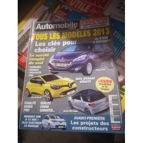 Automobile Revue 39 De 2012 Tous Les Modeles 2013