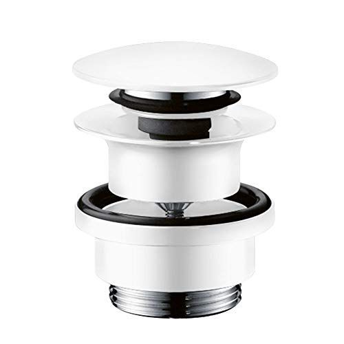 Bonde lavabo Push-open blanc mat