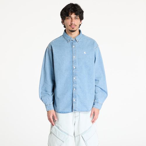 Chemise Carhartt Wip L/S Lucas Shirt Unisex Blue Bleached M