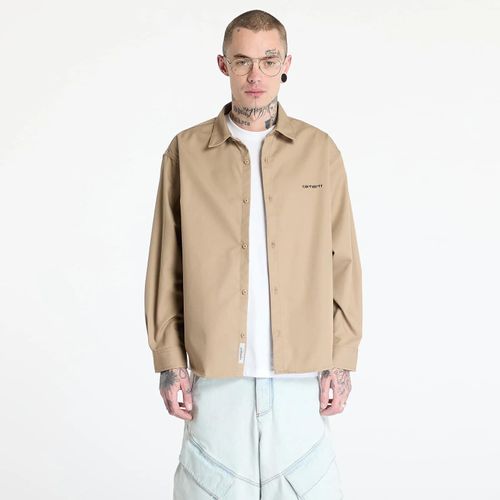 Chemise Carhartt Wip Longsleeve Module Script Shirt Unisex Leather/ Black Rigid Xs