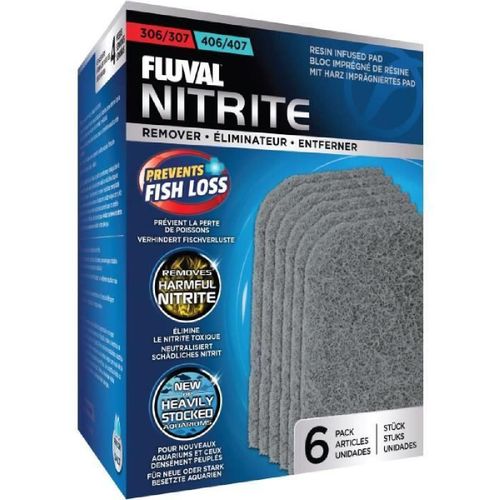 Blocs Éliminateurs De Nitrite Pour Aquarium - Fluval - Pour Filtres Extérieur Fluval 306/307 Et 406/407 - 6 Pieces