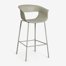 Tabouret Haut De Jardin En Polypropylène Et Fer Alanys Vert Sauge ¿75 Cm