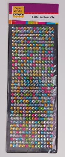 Strass Autocollant Multicolor Forme Mini Frise