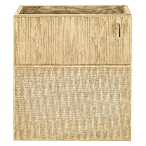Meuble lave-mains à suspendre l.43,2 x H.48 x P.22,5 cm, effet chêne clair et jute, Homesight Java