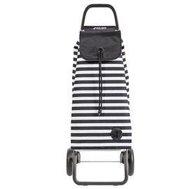 Chariot De Courses Imax 2 Roues Rolser Rayé Noir Et Blanc