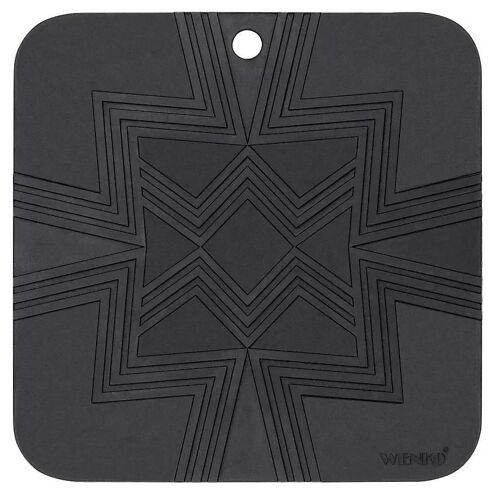 Dessous De Plat Carré En Silicone Noir Wesi