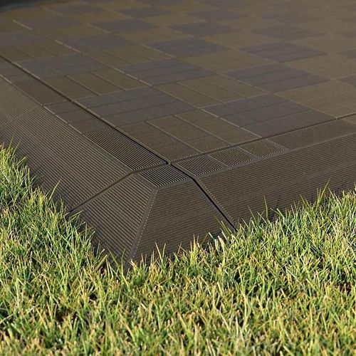 Angle de terrasse composite marron Angara Klikstrom 20 x 20 cm