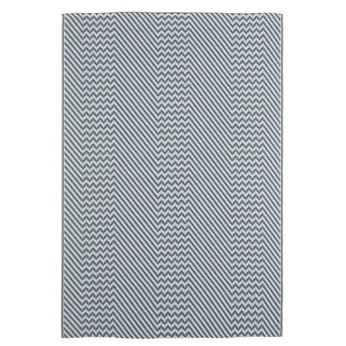 Tapis Goodhome Noir Et Blanc Rayé L.170 X L.120cm