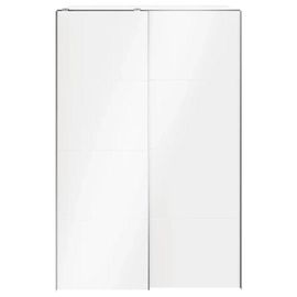 Armoire Penderie Portes Coulissantes Blanches Brillantes Goodhome Atomia H. 225 X L. 150 X P. 63,5 Cm
