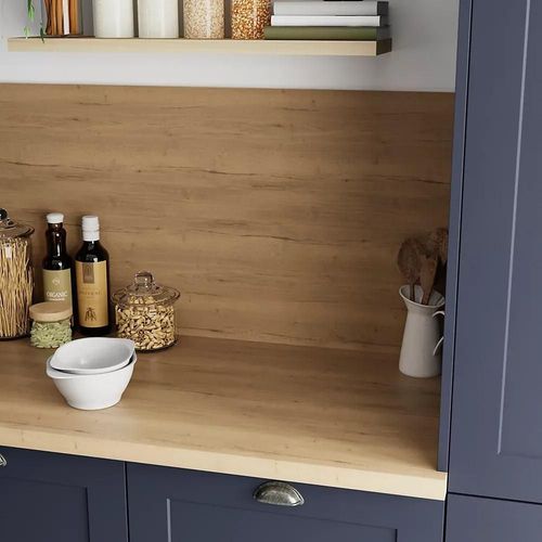 Plan De Travail En Stratifié Aspect Bois Goodhome Berberis L. 300 X P. 62 X Ép. 3,8 Cm